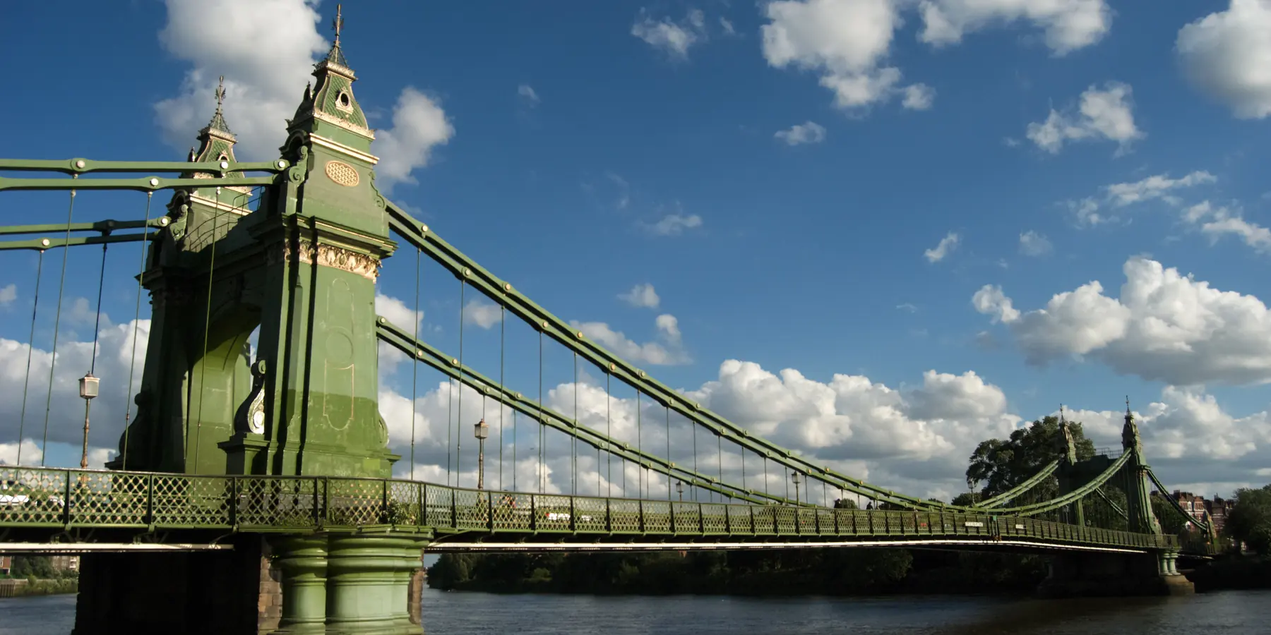 Hammersmith Bridge in Hammersmith and Fulham, London